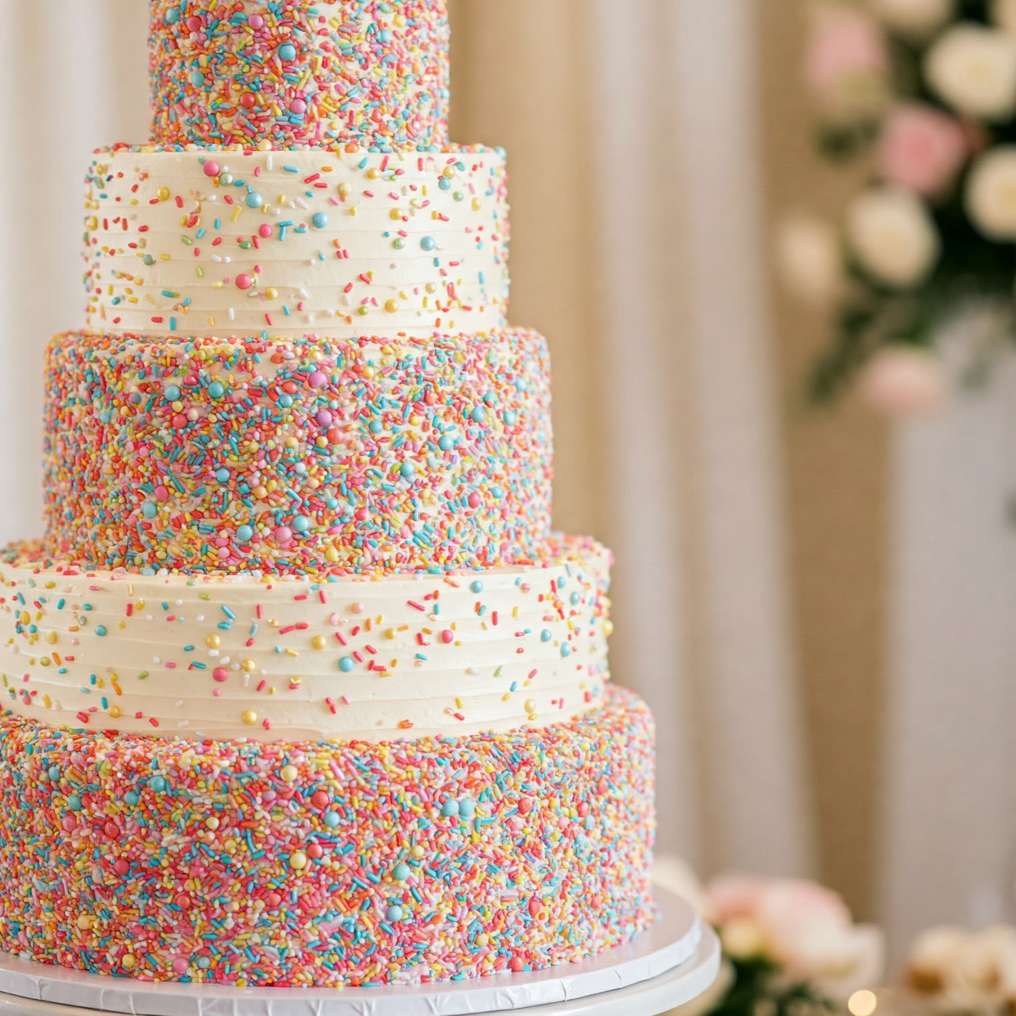 Custom Wedding funfetti Cake