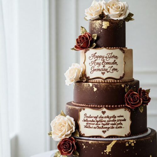 Custom Chocolate Wedding Cake