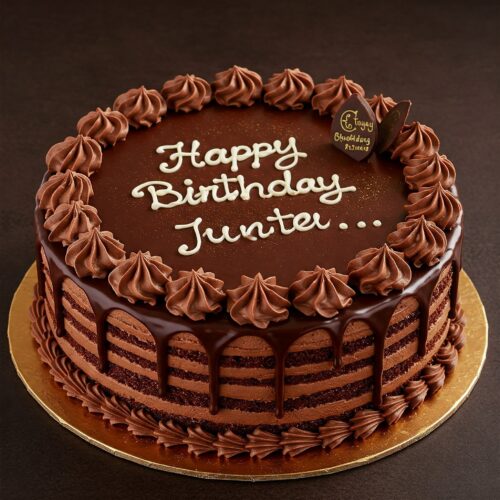 Custom Chocolate Birthday Cake