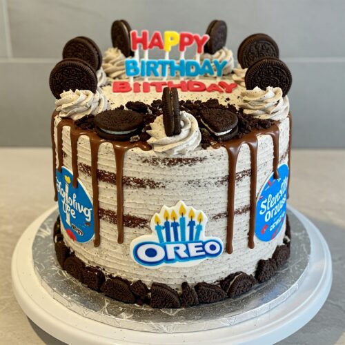 Custom Birthday Oreo Cake