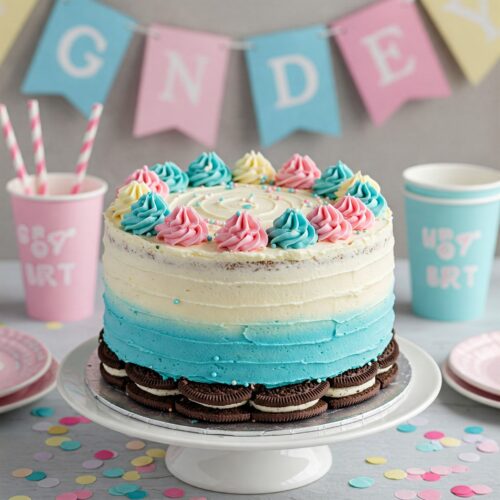 Custom Gender Reveal Oreo Cake