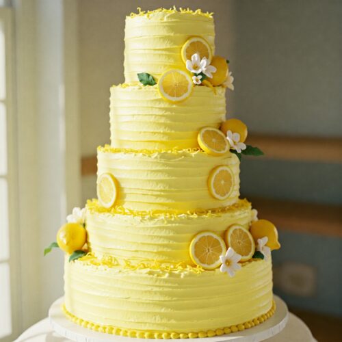 Custom Lemon Wedding Cake