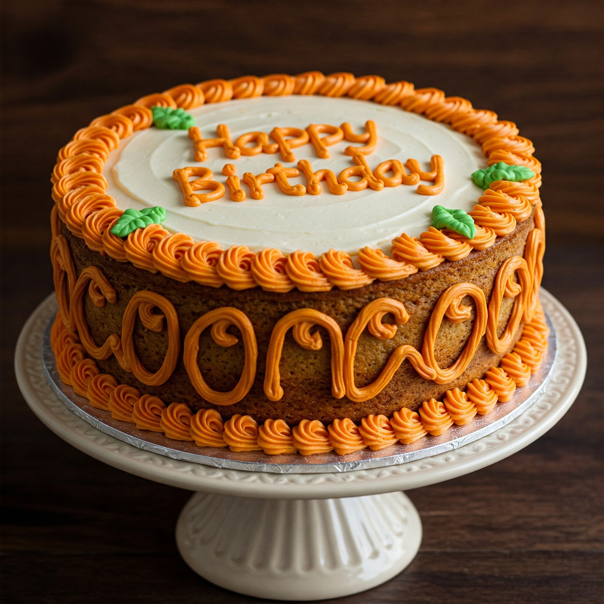 Custom Carrot Birthday Cake